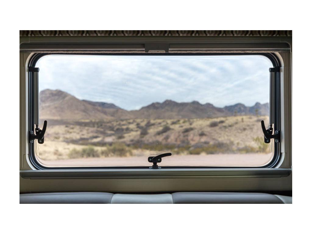 View of the Organ mountains out the Trend window