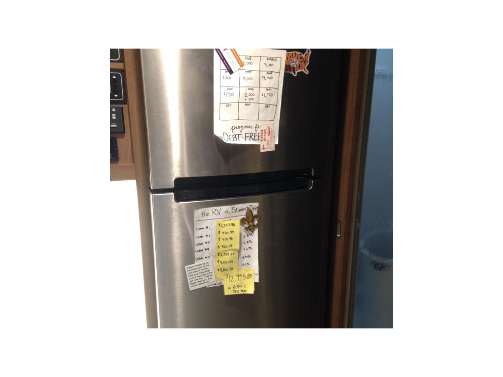 Commercial-sized fridge.