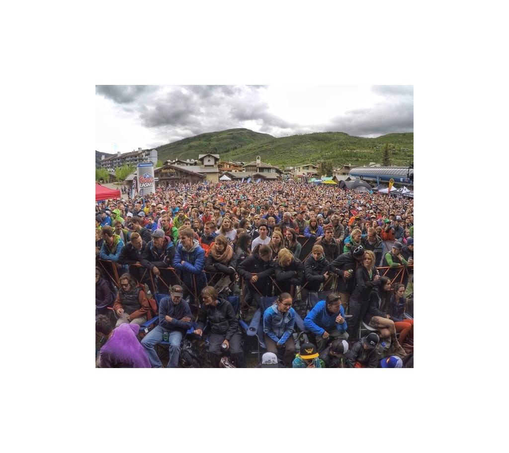 Large crowd of people at the games.