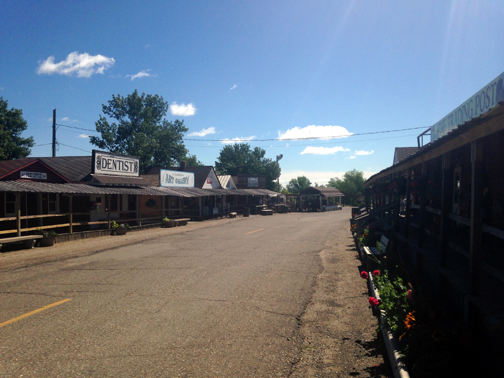 Quiet streets of an old downtown.