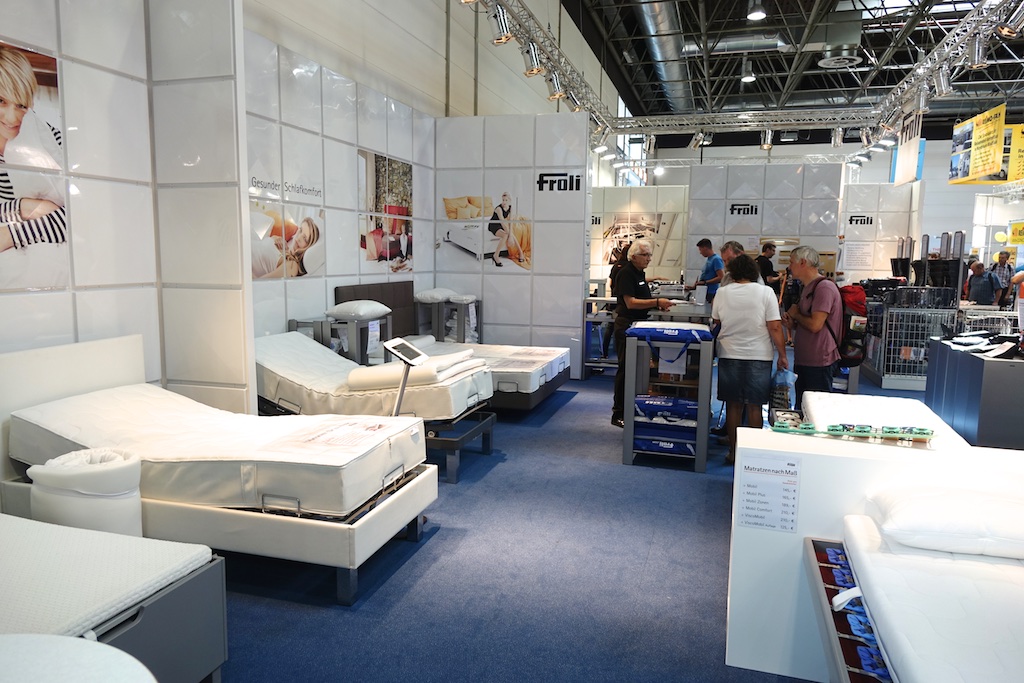 Froli mattress display at the show.