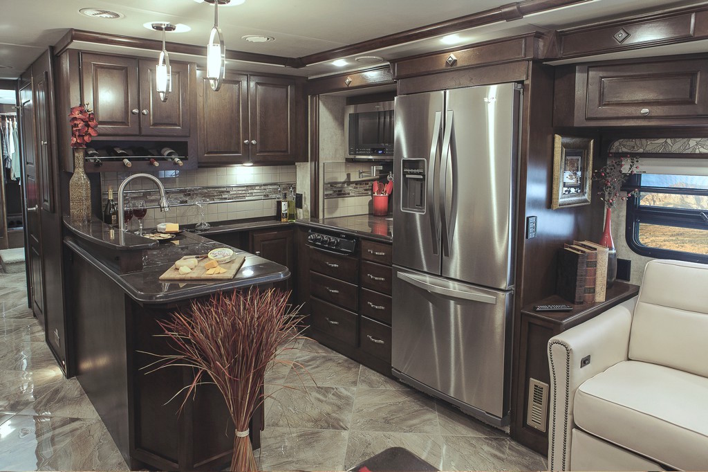 Large kitchen in Winnebago Journey/Meridian.