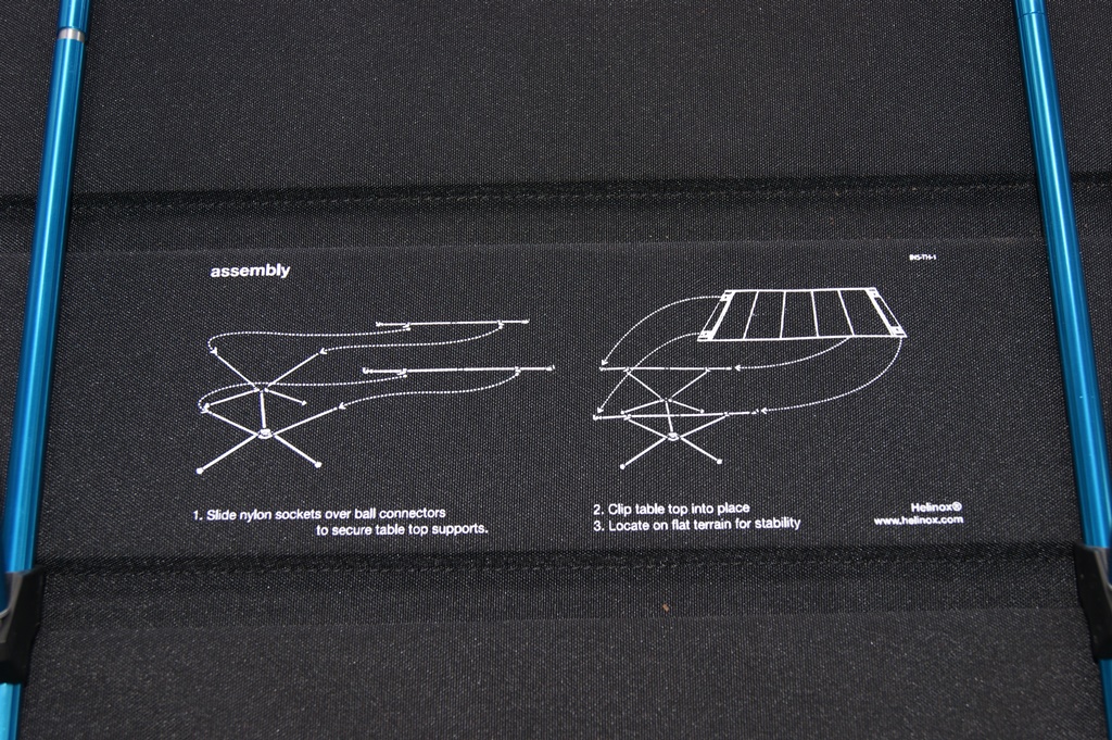 Instructions for setting up the table.