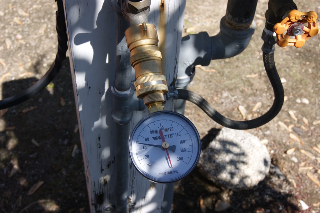 Pressure gauge.