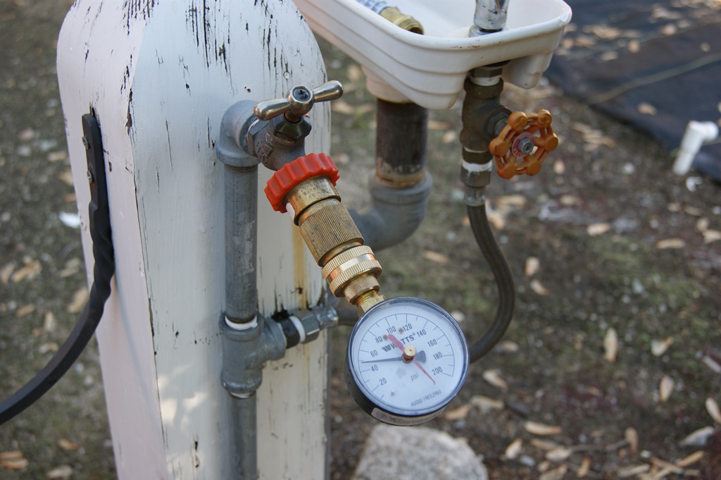 Pressure gauge.