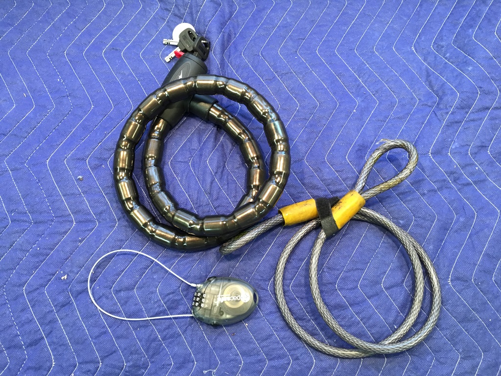 3 different cable locks.