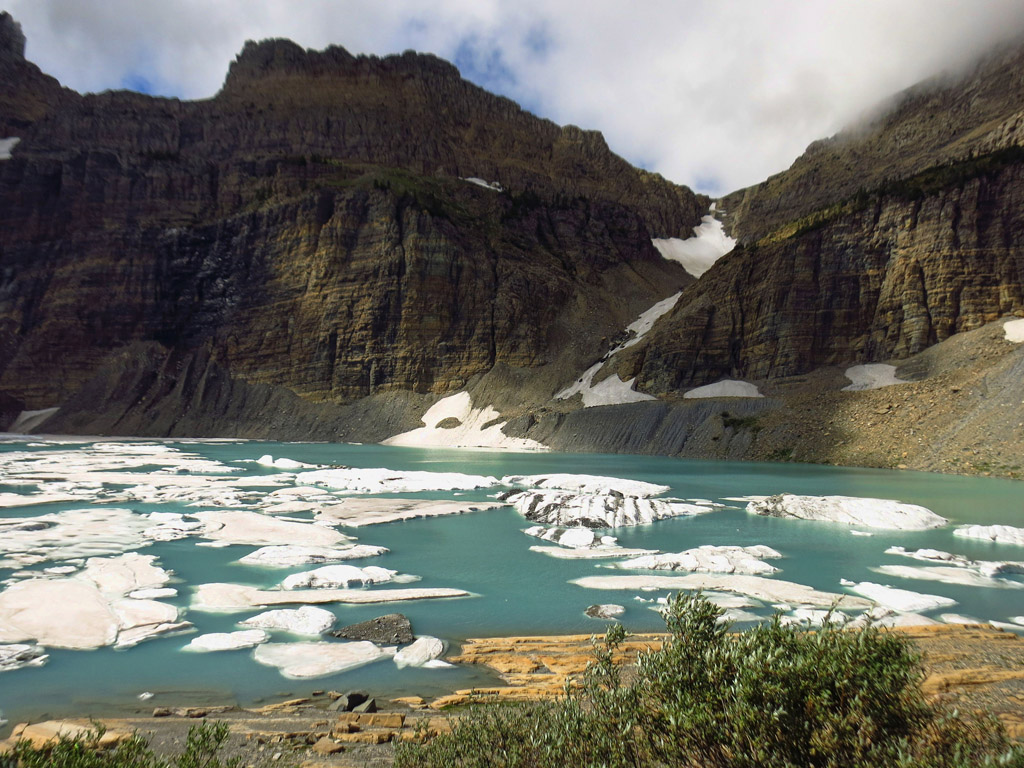 Iceberg filled Upper Grinnell Lake.
