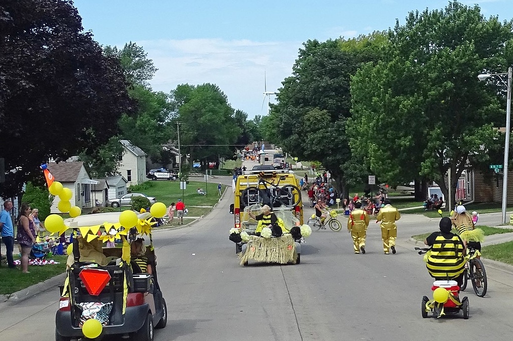 Winnie B's "float" in the Puckerbrush parade.