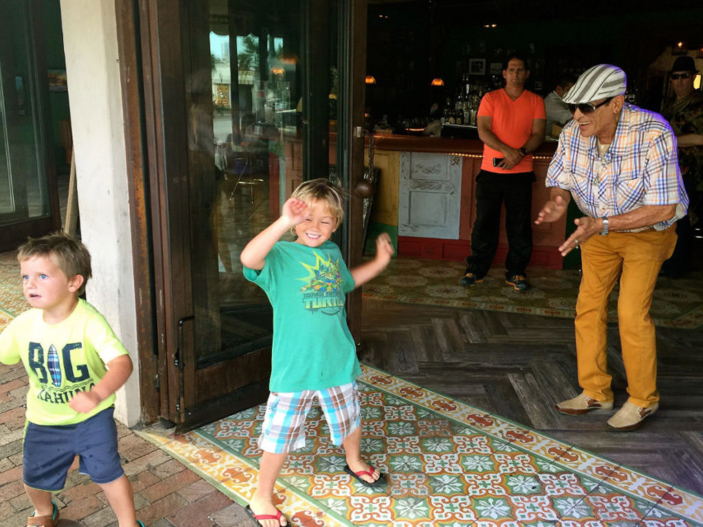 Two kids dancing